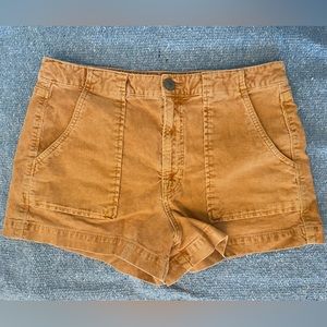 American Eagle shorts: mustard yellow corduroy, size 8